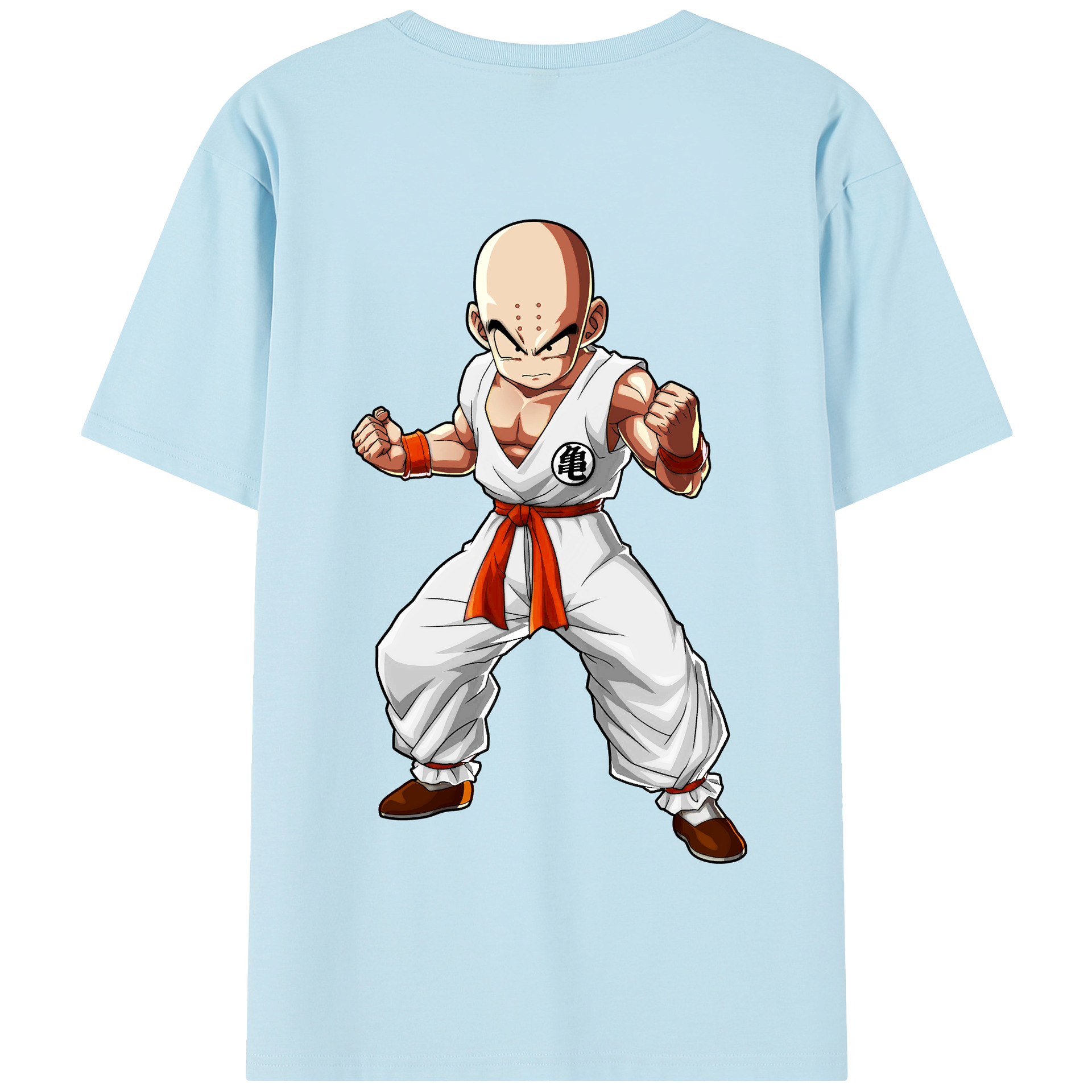 （画像用） ドラゴンボール クリリン DRAGON BALL krillin 綿100％半袖Tシャツ（背面プリント）